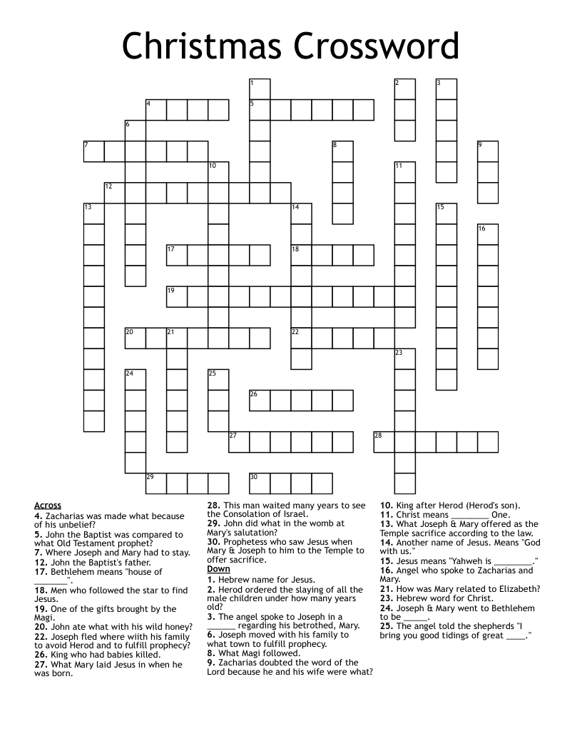 Christmas Crossword