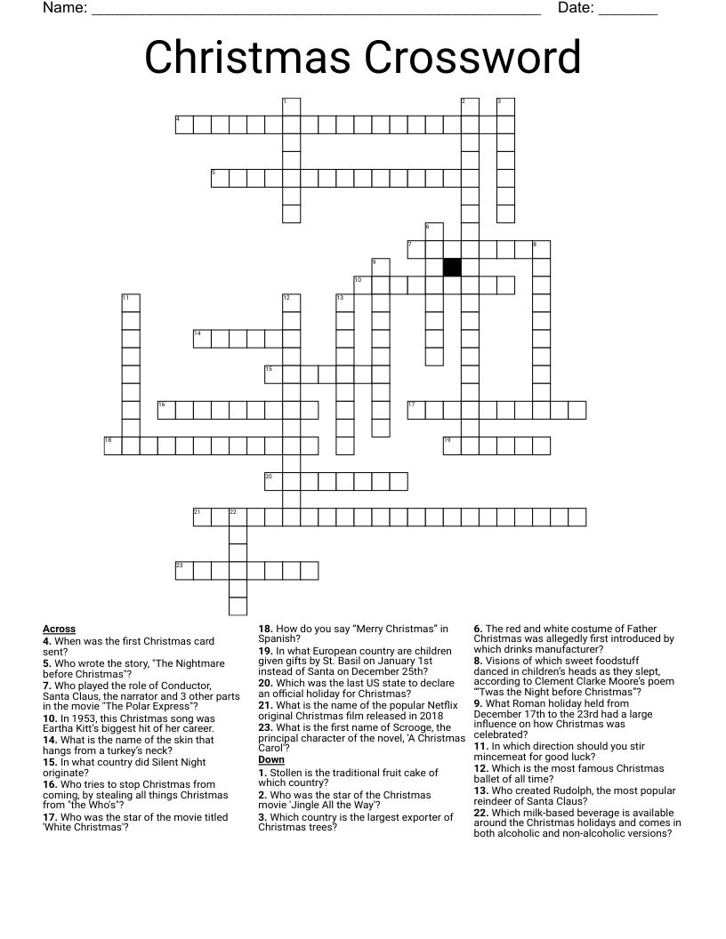 Christmas Crossword