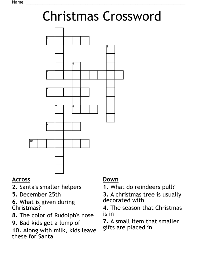 Christmas Crossword
