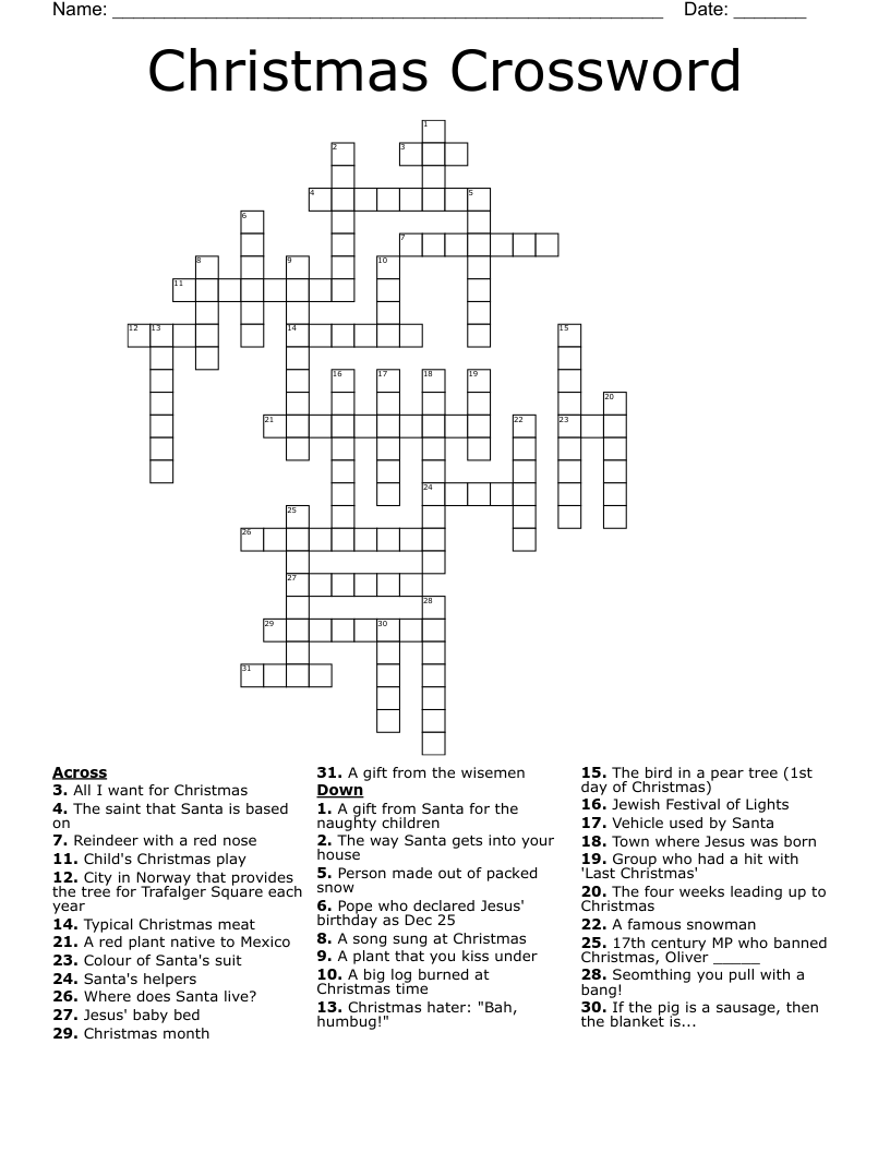 Christmas Crossword