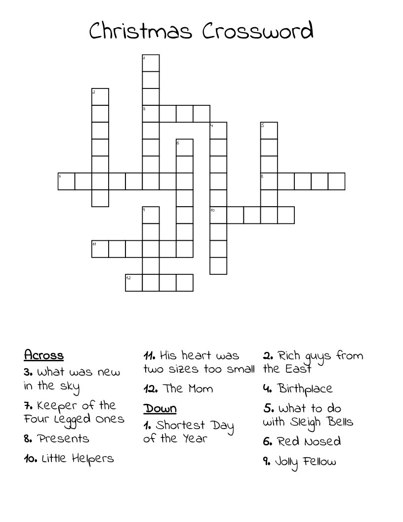 Christmas Crossword