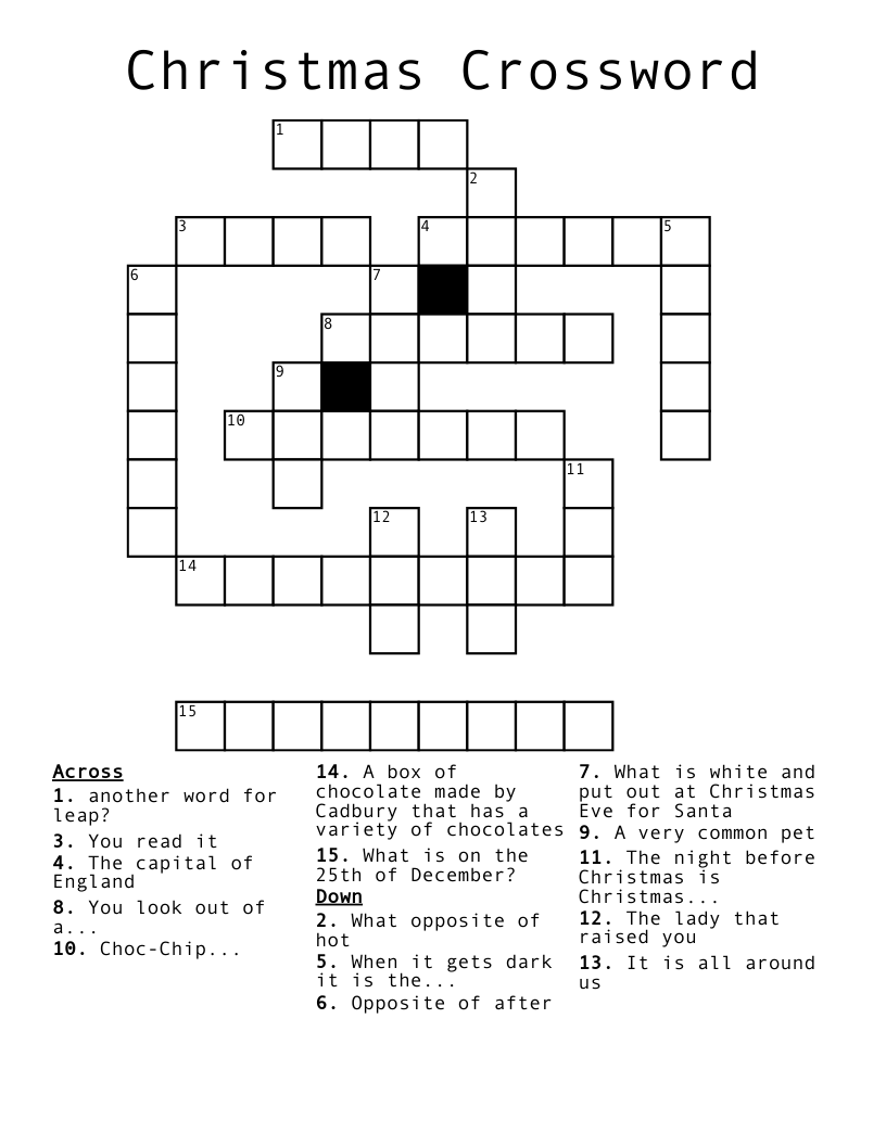 Christmas Crossword