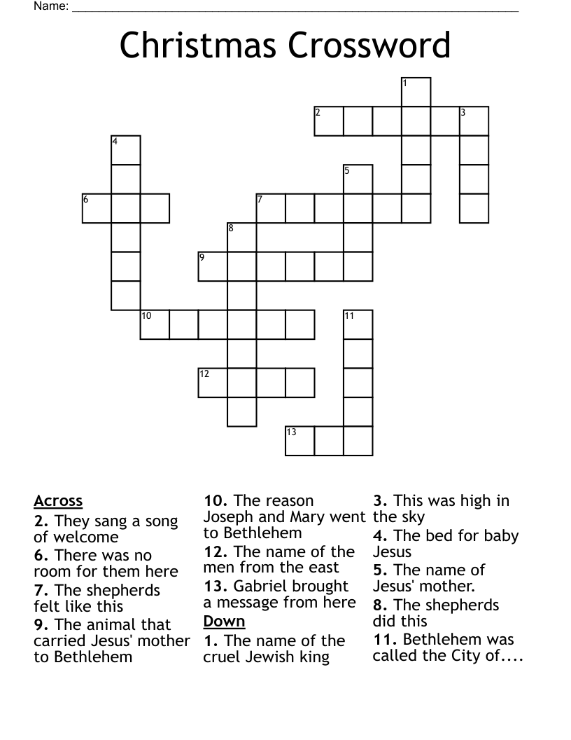 Christmas Crossword