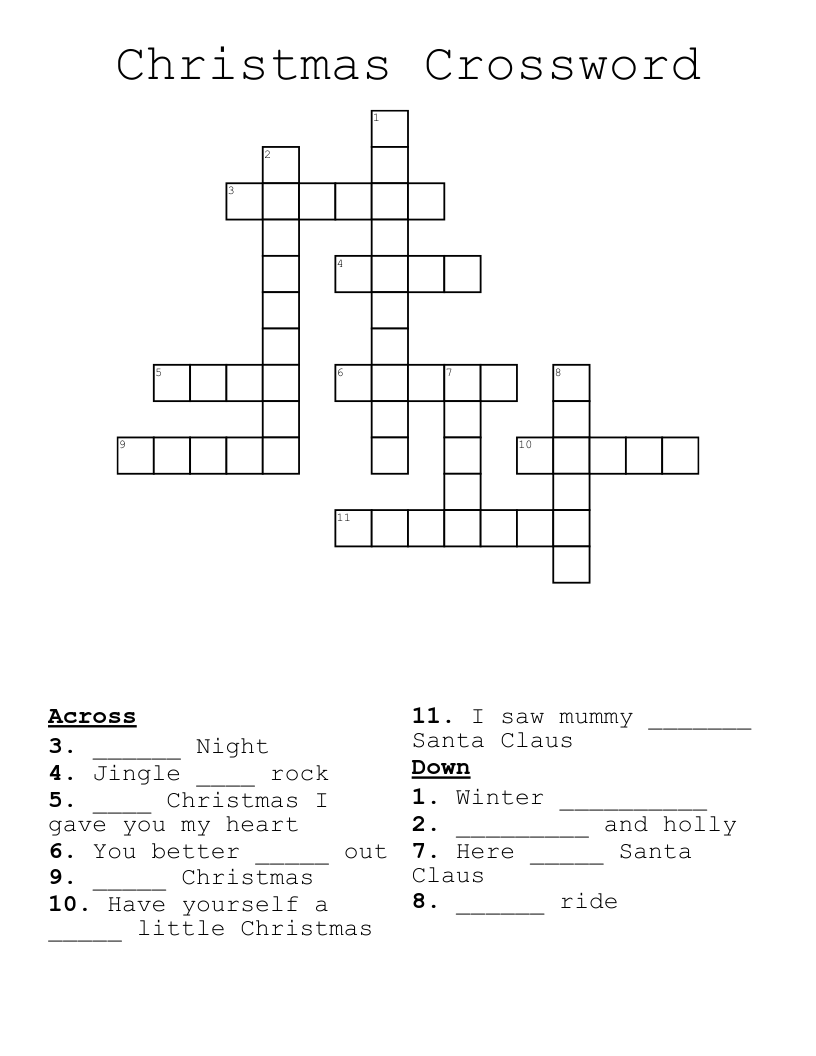 Christmas Crossword
