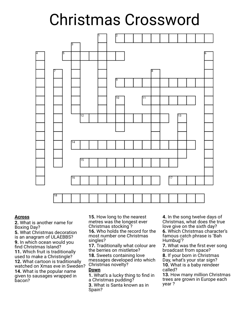Christmas Crossword