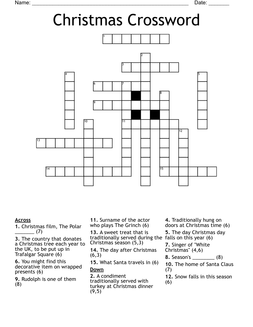 Christmas Crossword