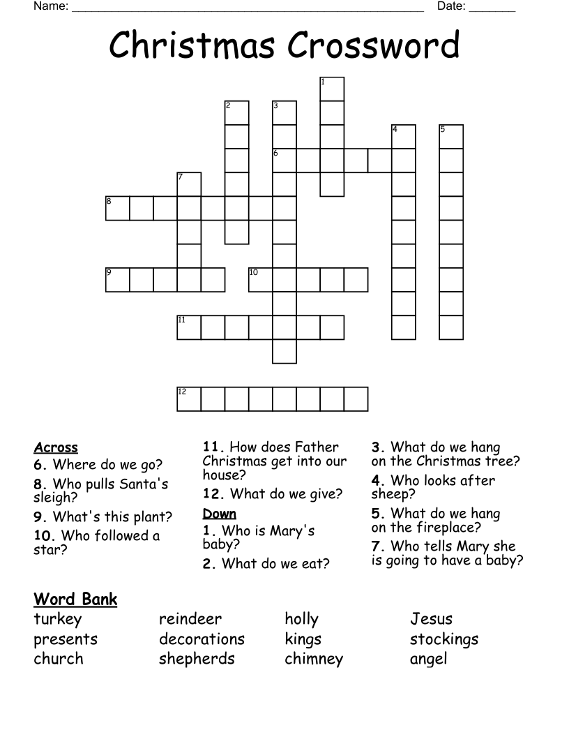 Christmas Crossword
