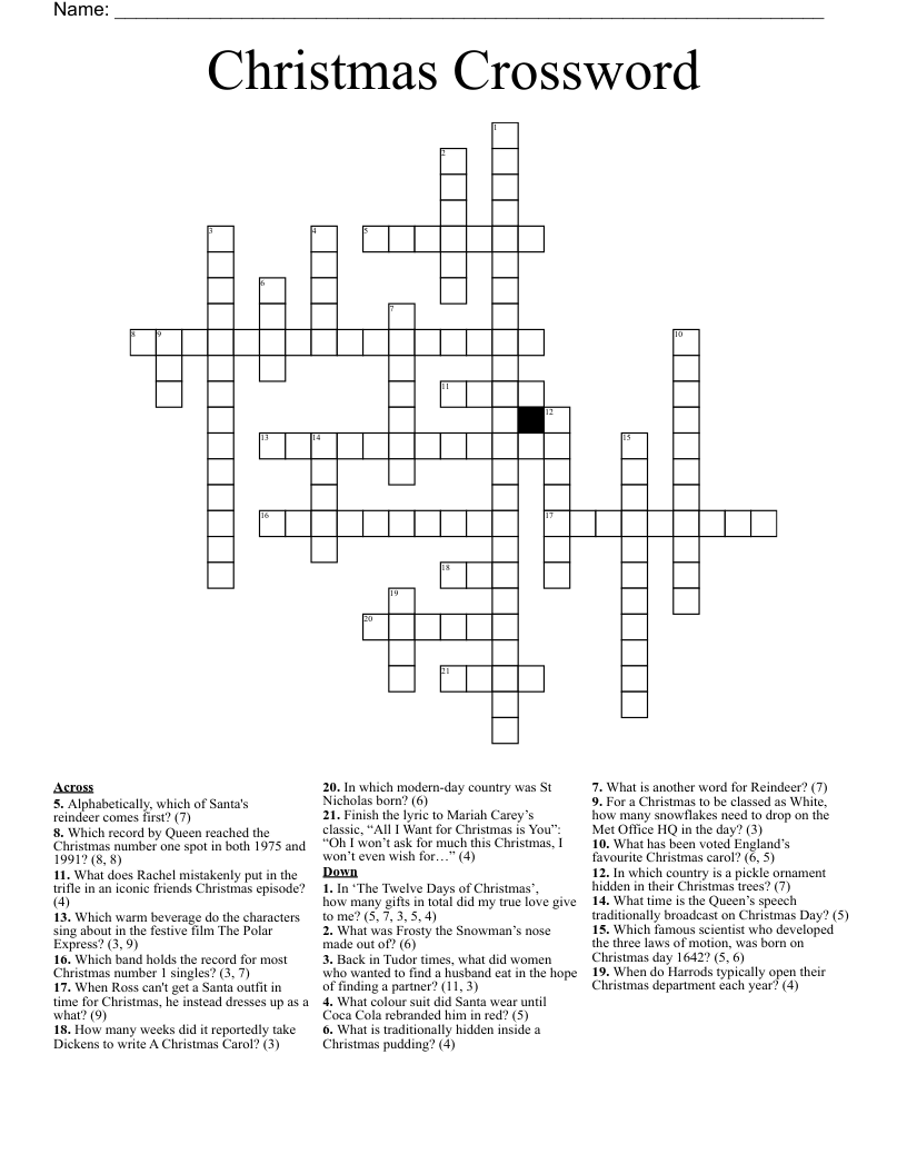 Christmas Crossword