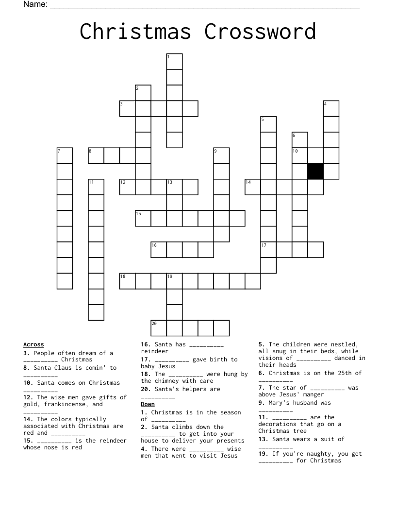 Christmas Crossword