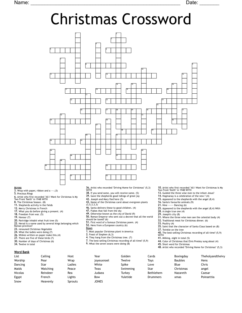 Christmas Crossword