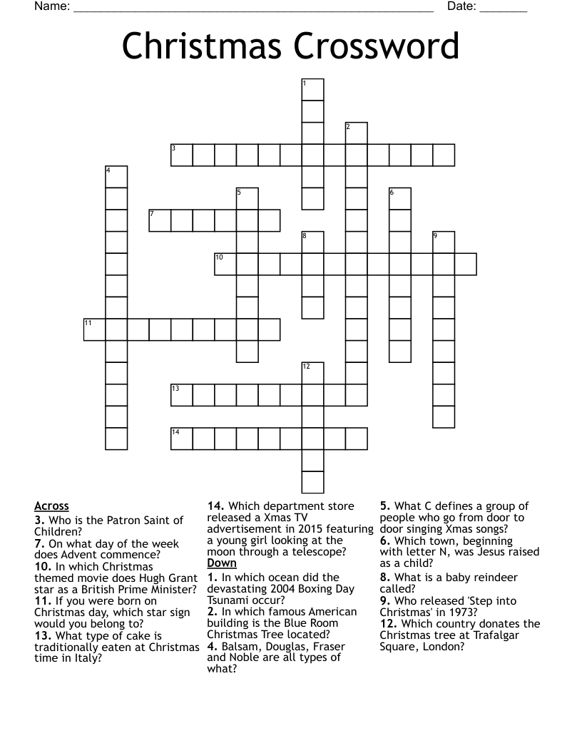 Christmas Crossword