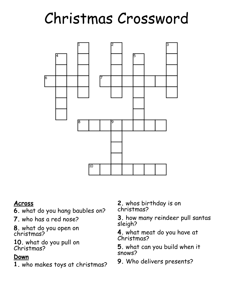 Christmas Crossword
