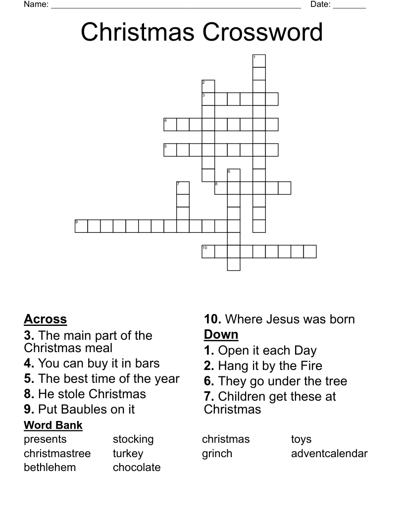 Christmas Crossword