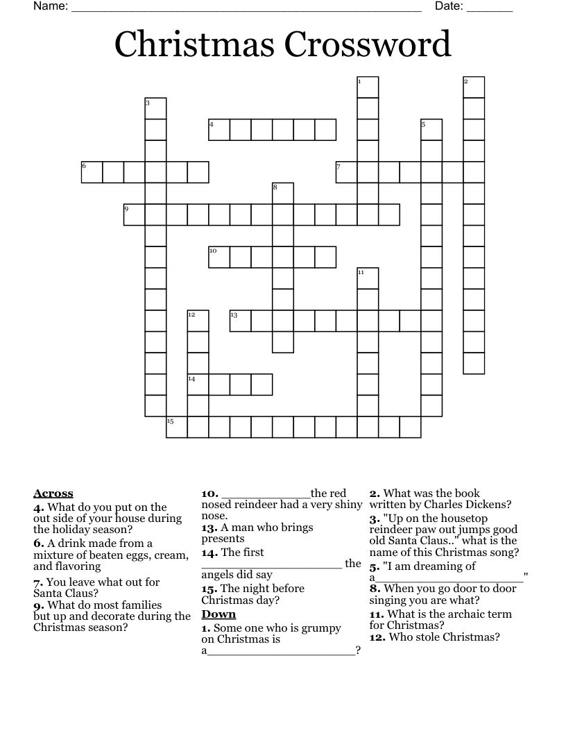 Christmas Crossword