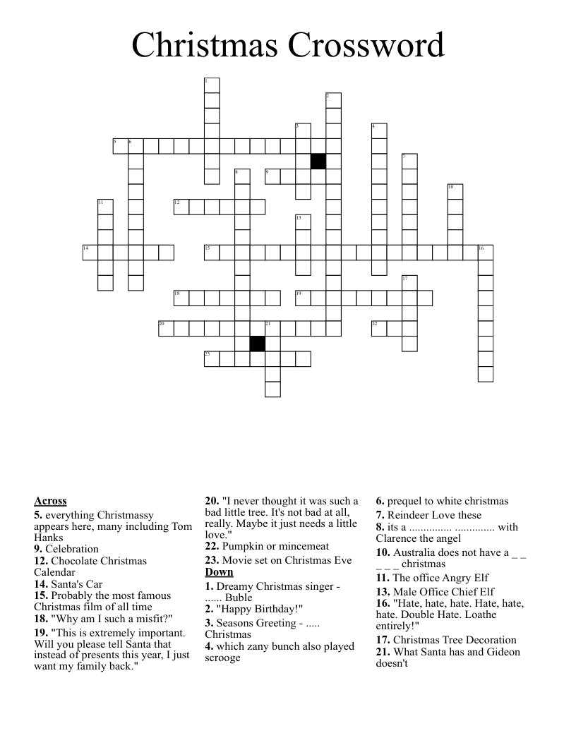 Christmas Crossword