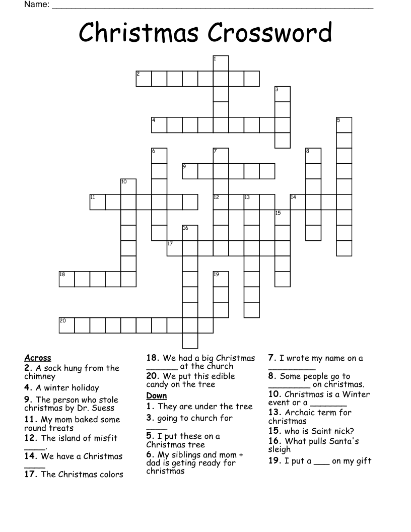 Christmas Crossword