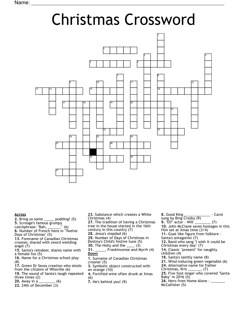 Christmas Crossword