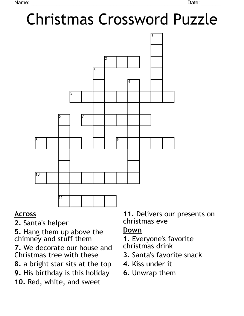 Christmas Crossword Puzzle