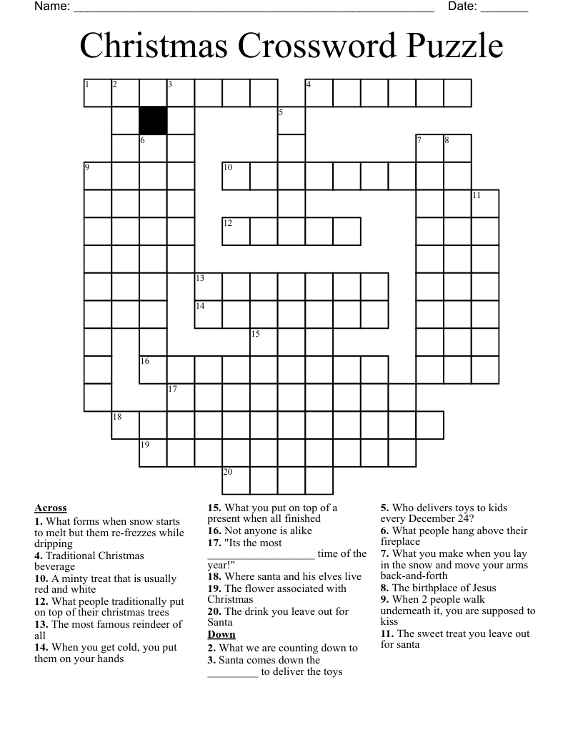 Christmas Crossword Puzzle