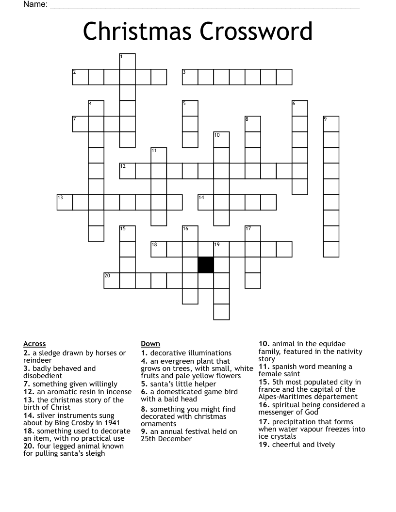 Christmas Crossword 