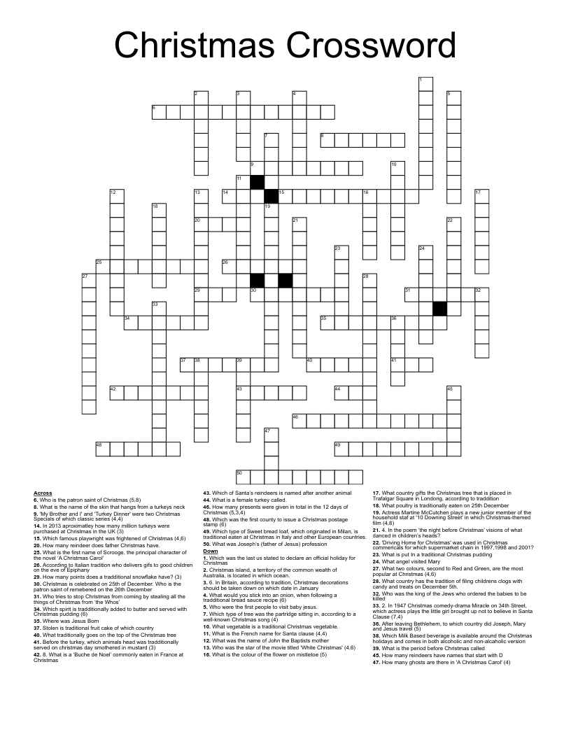 Christmas Crossword 
