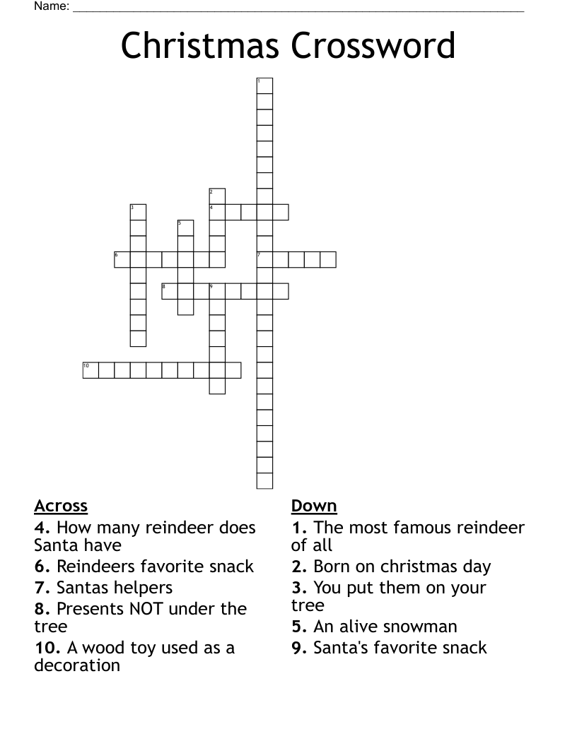 Christmas Crossword 