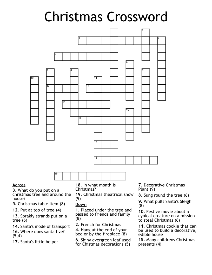 Christmas Crossword 