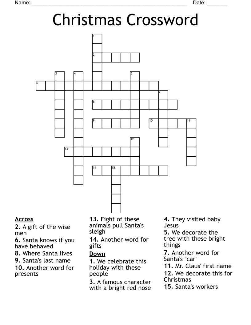 Christmas Crossword 