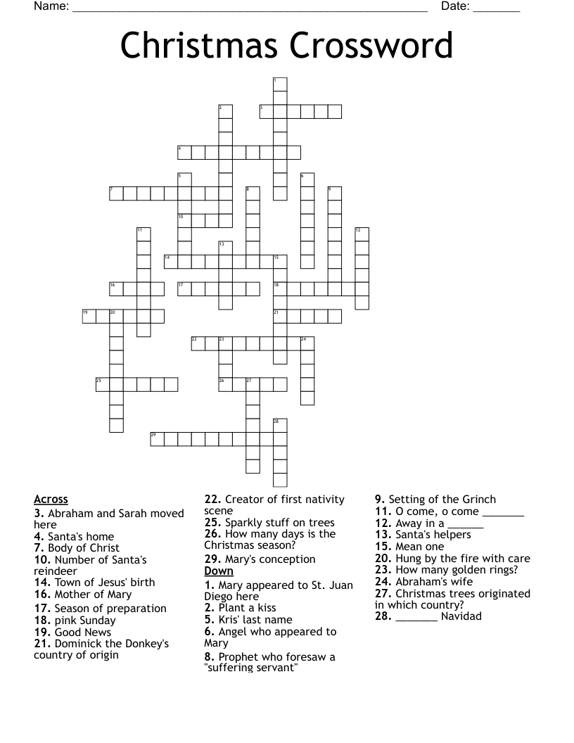 Christmas Crossword 