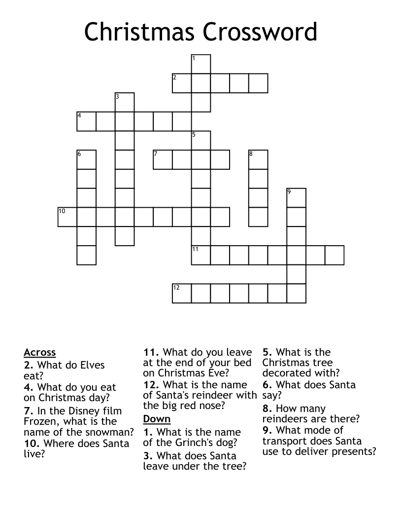 Christmas Crossword 