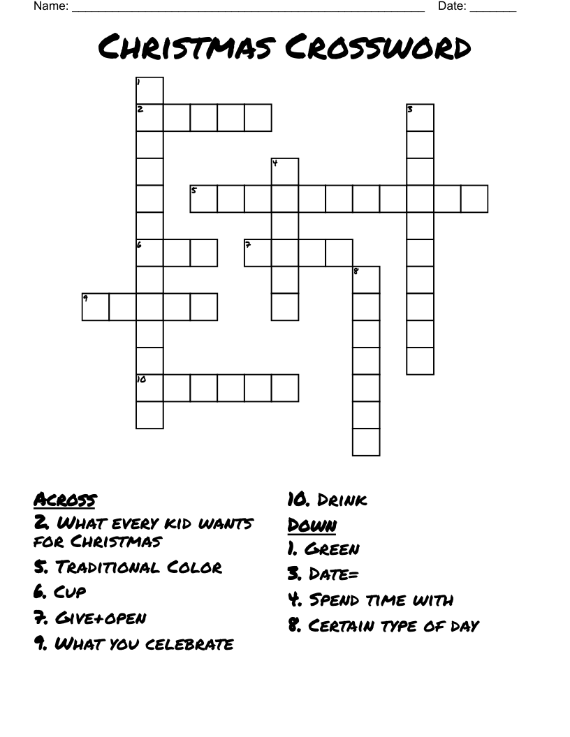Christmas Crossword 