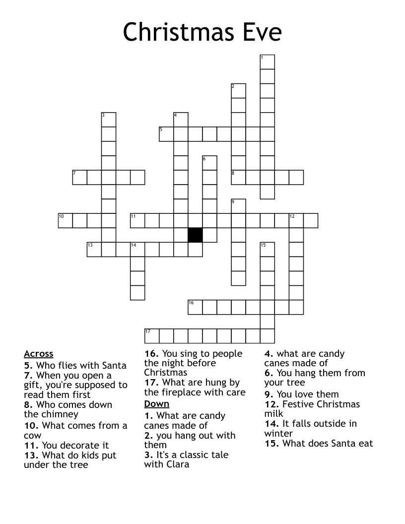 Christmas Eve  Crossword