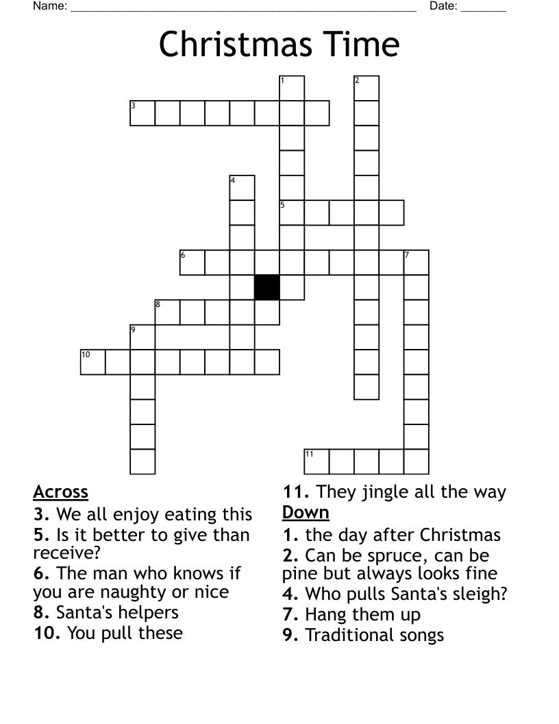 Christmas Time Crossword