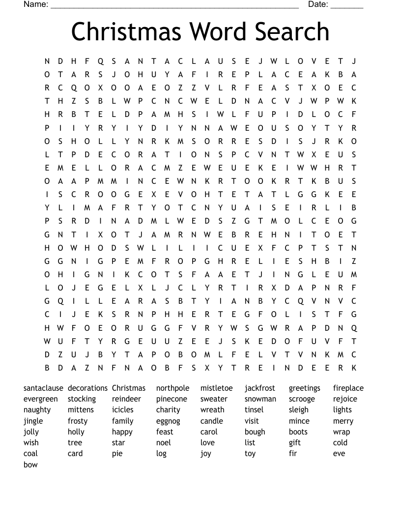 Christmas Word Search