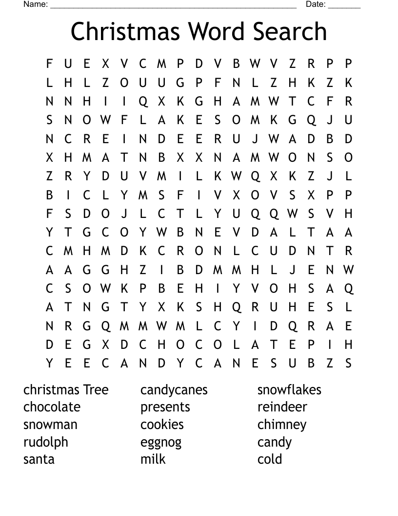 Christmas Word Search