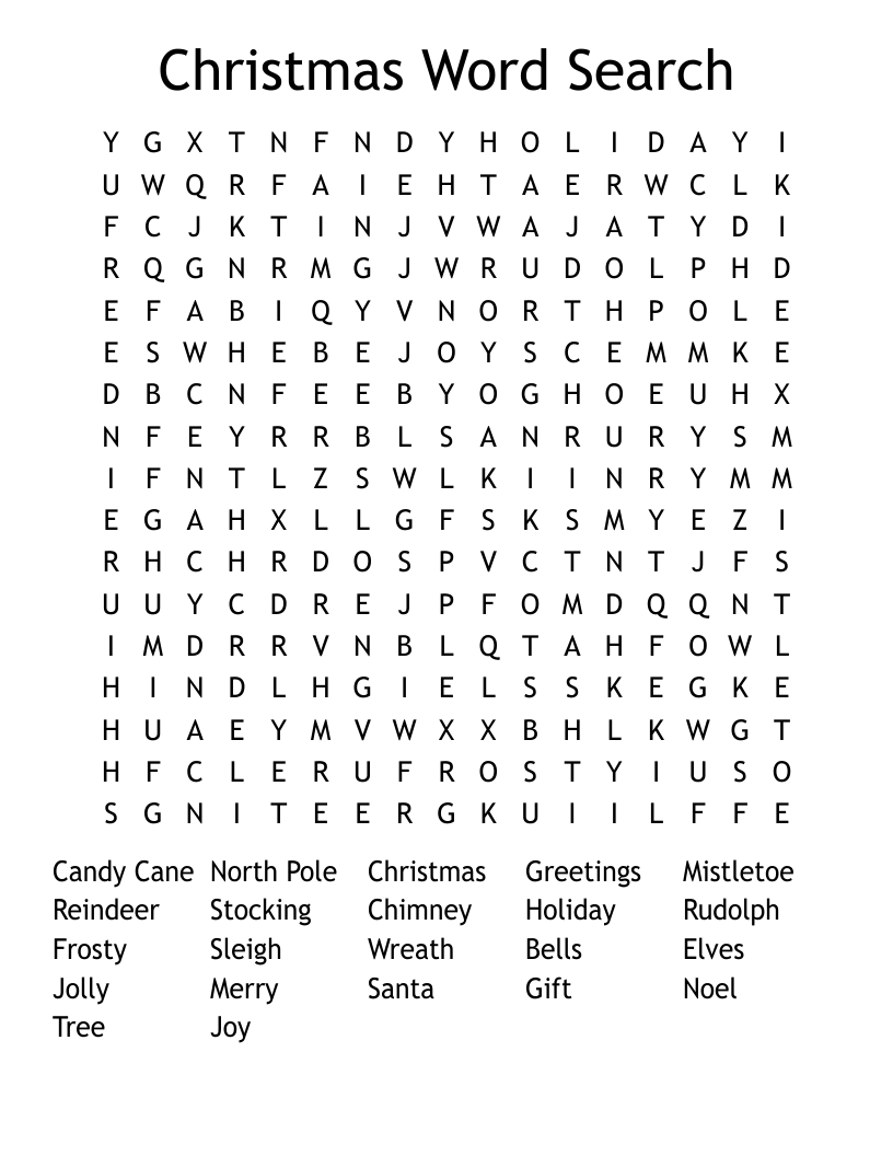 Christmas Word Search
