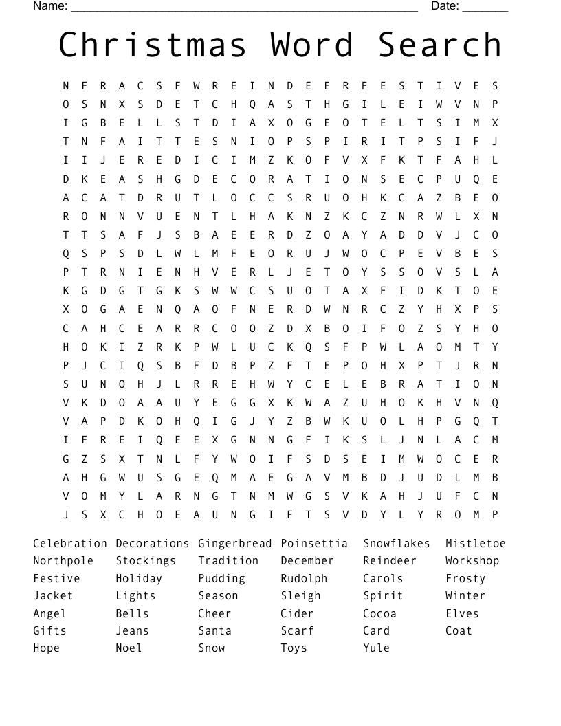 Christmas Word Search