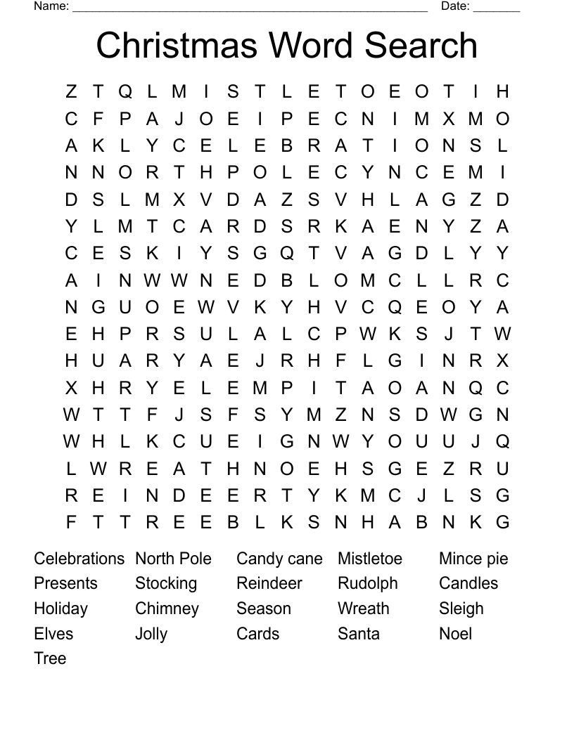 Christmas Word Search