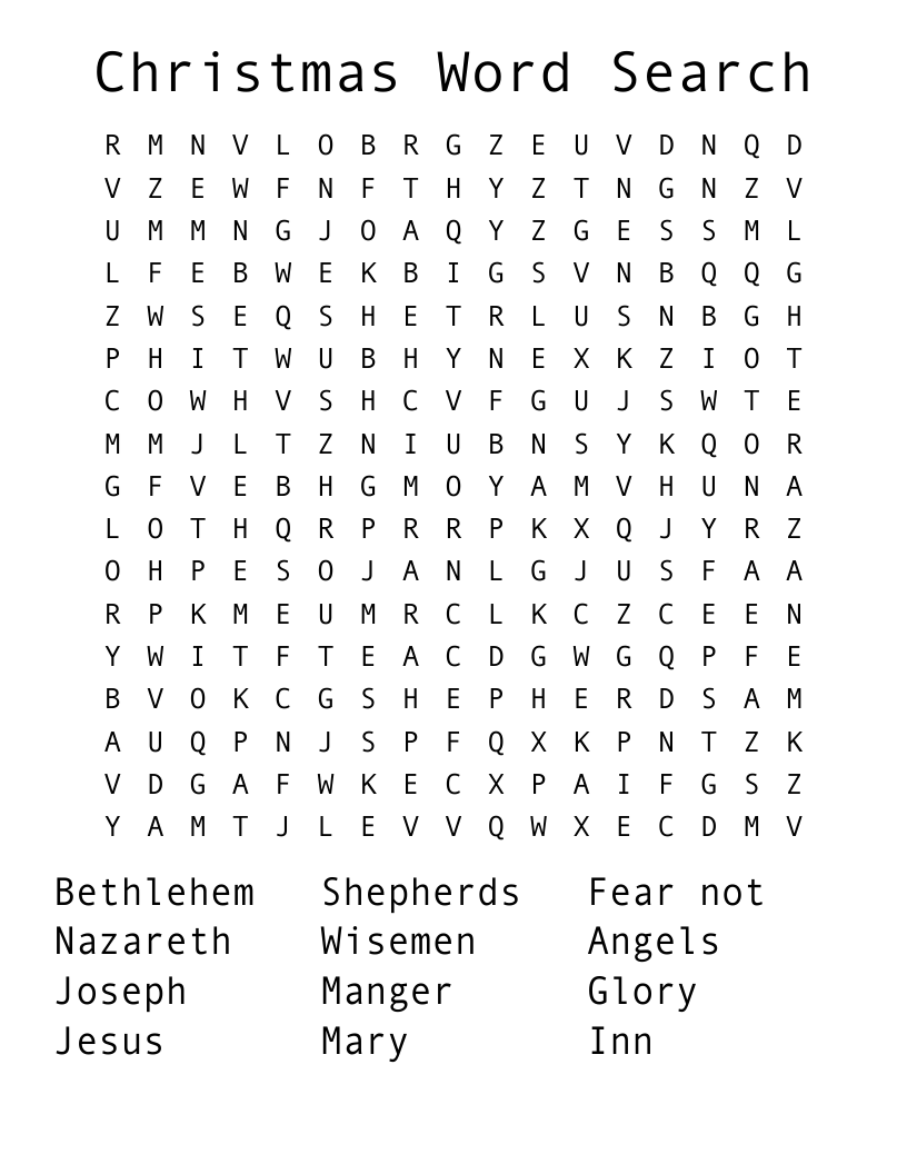 Christmas Word Search
