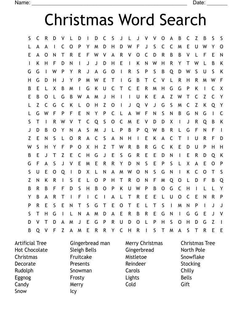 Christmas Word Search