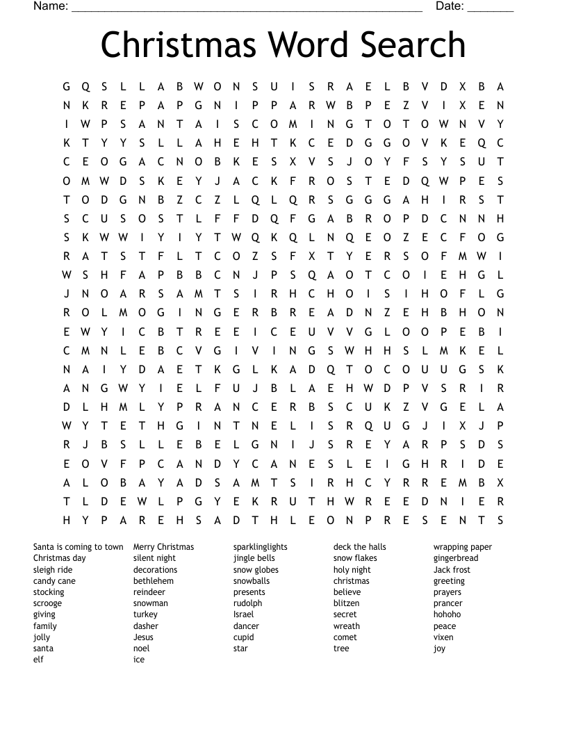 Christmas Word Search