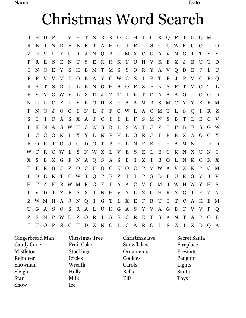 Christmas Word Search