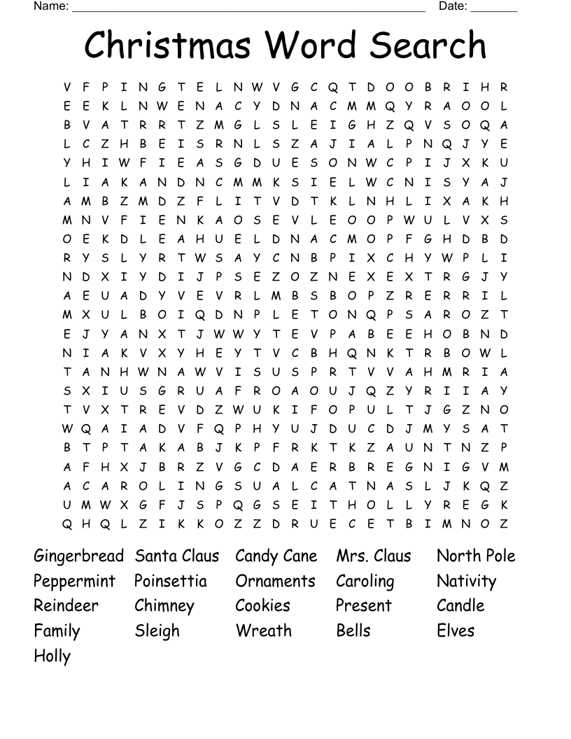 Christmas Word Search