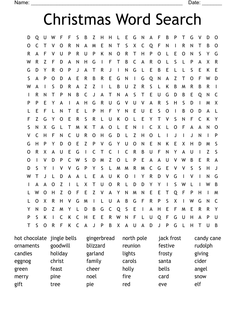Christmas Word Search
