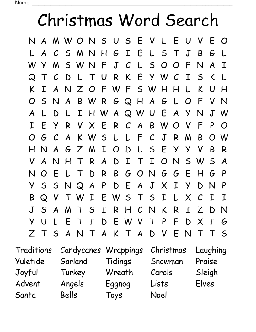 Christmas Word Search