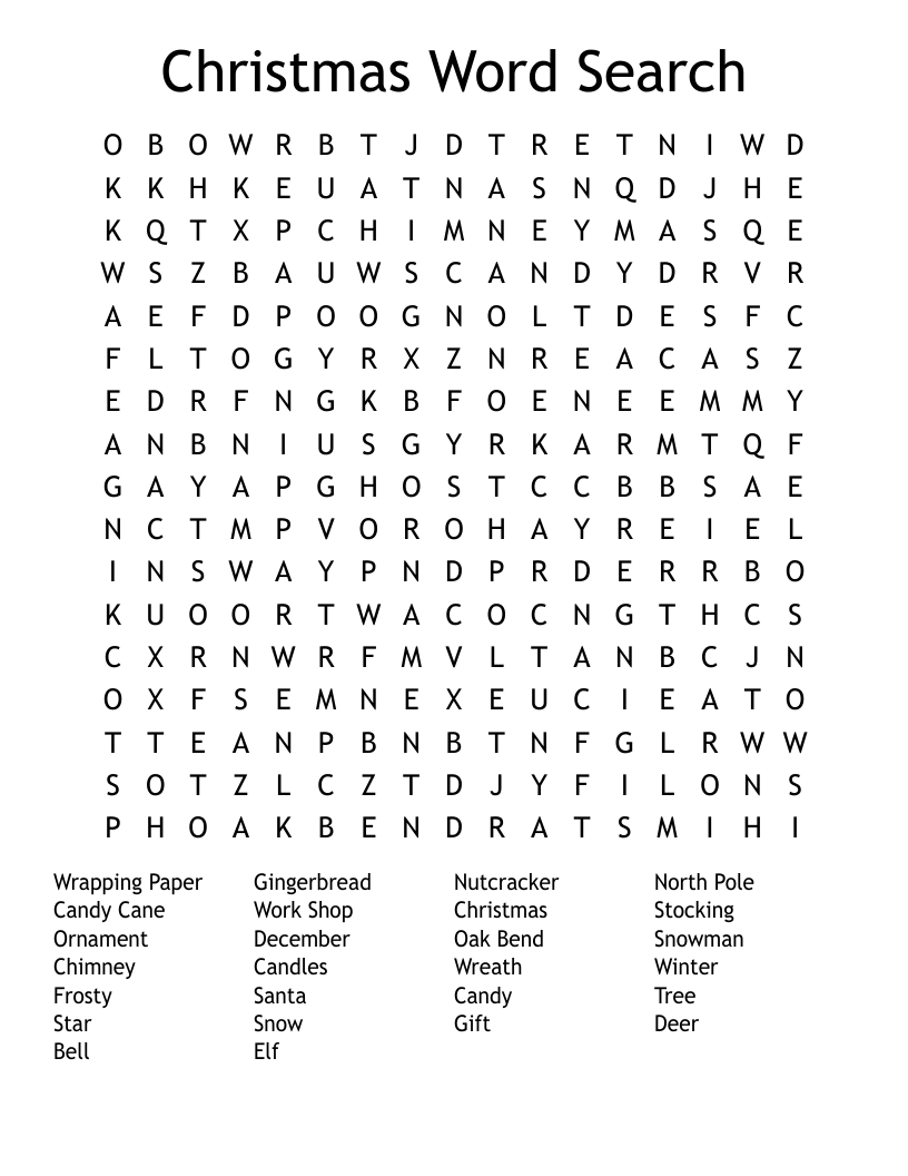 Christmas Word Search