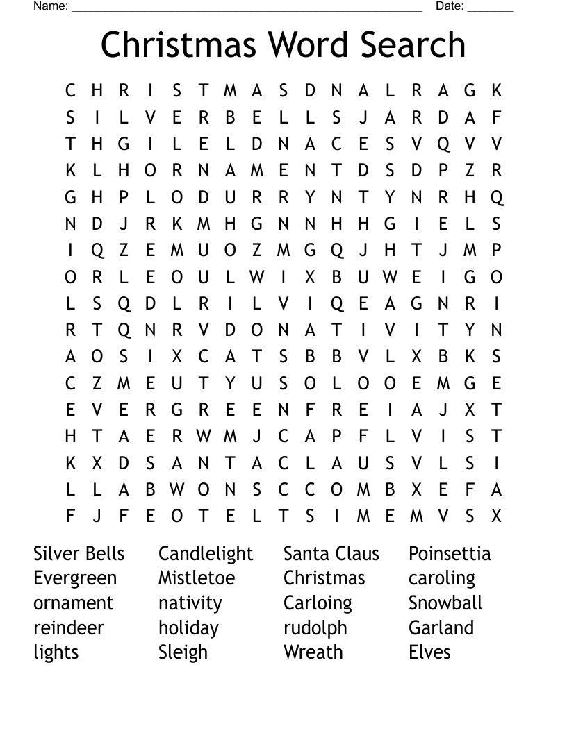 Christmas Word Search
