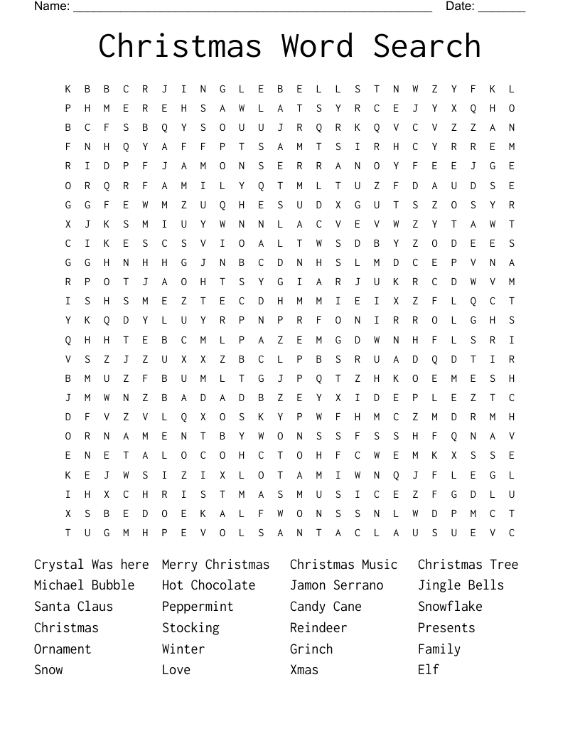 Christmas Word Search