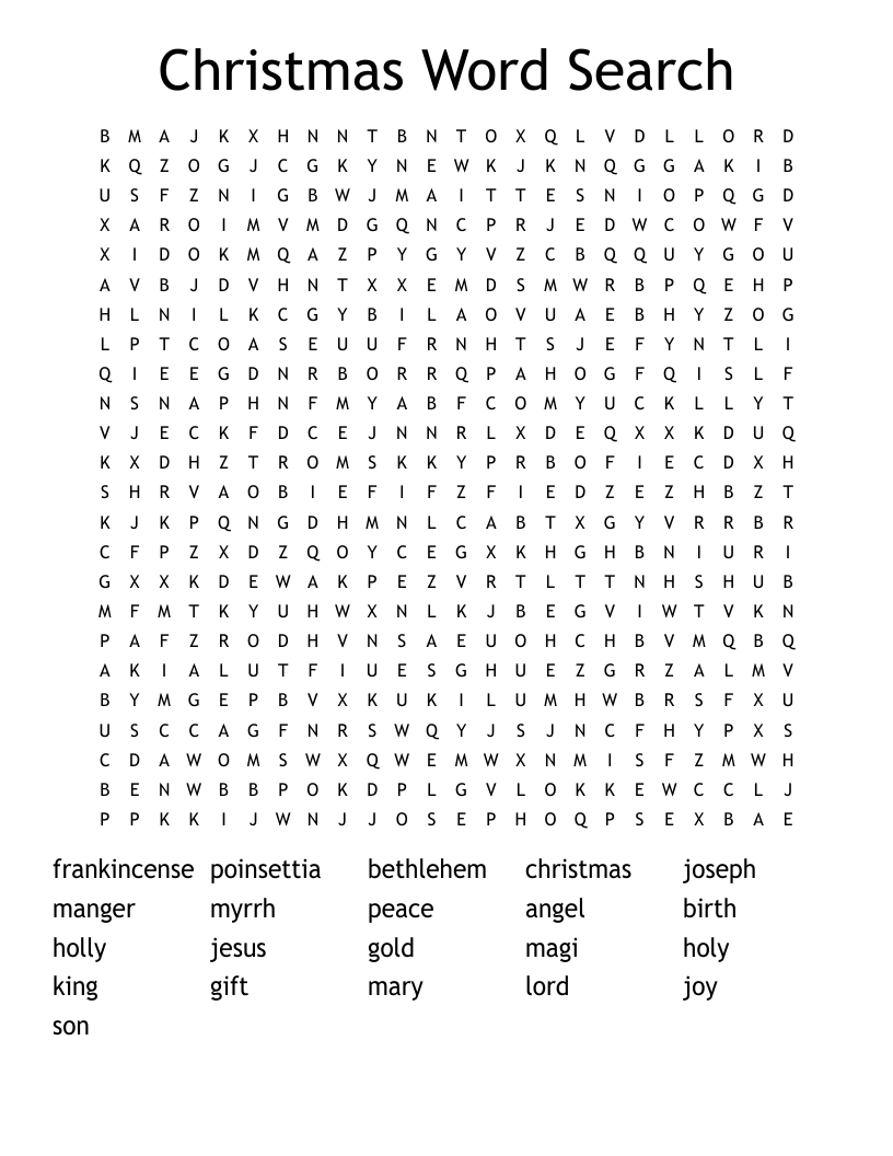 Christmas Word Search