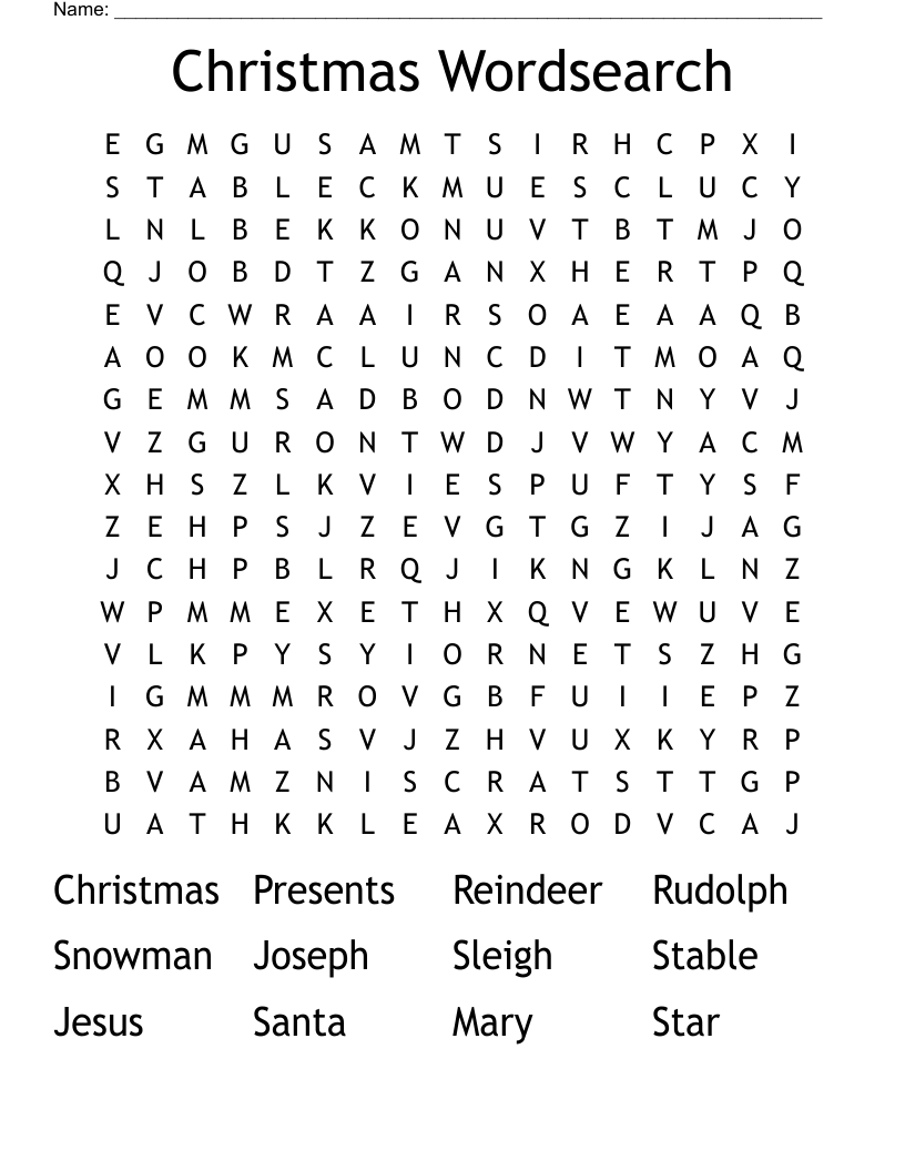 Christmas Wordsearch